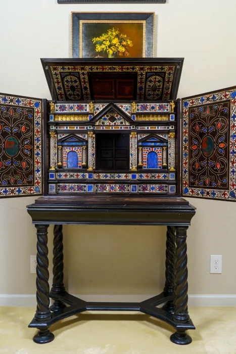 Italian 18th c. Late Baroque Cabinet on Stand ("Milan Tax Chest")