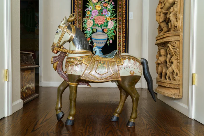 Indian 20th c. Painted Toy Horse