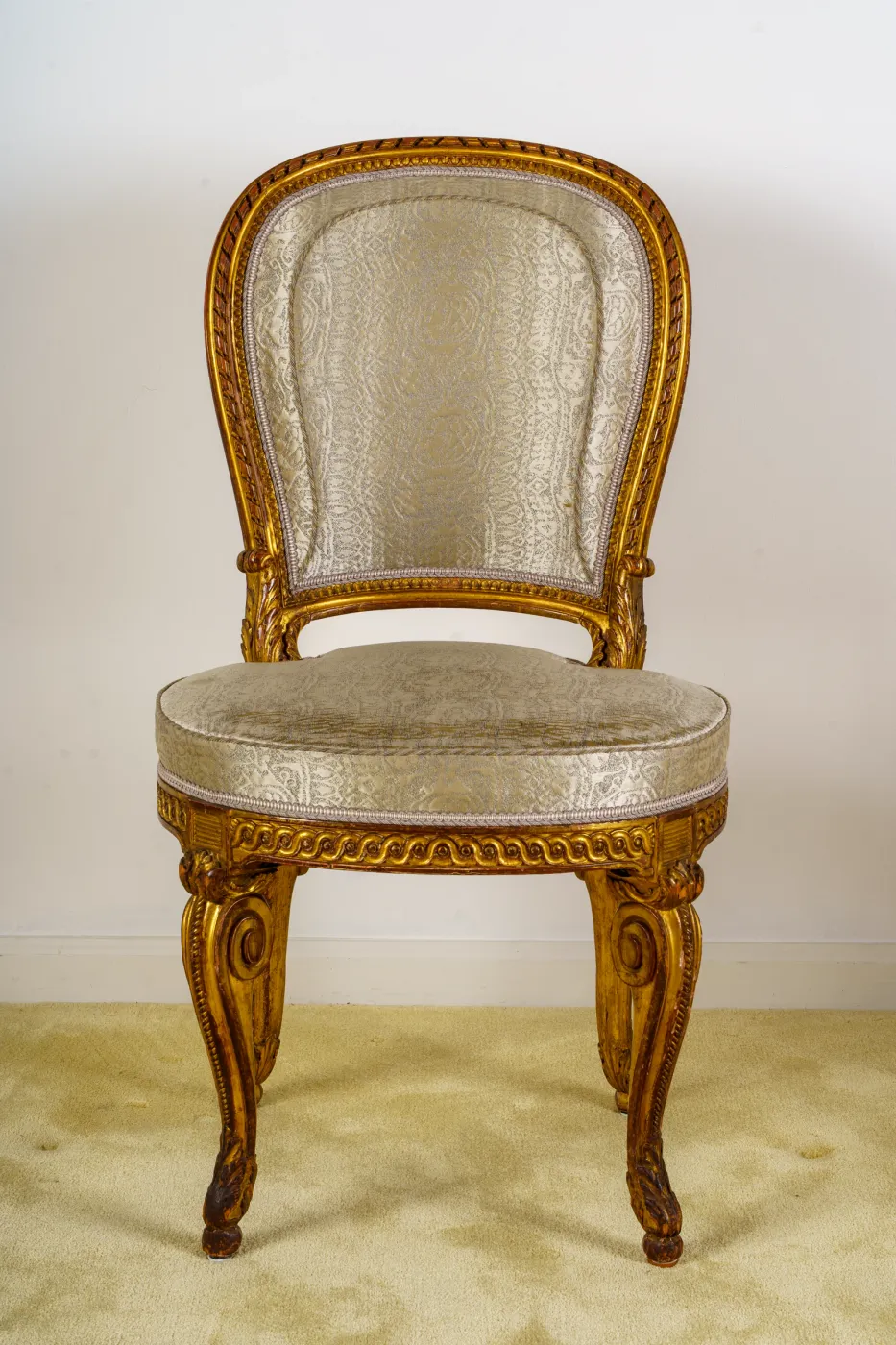 French 19th c. Louis XVI Dining Chairs (in the style of 18th c. Georges Jacob); set of 6, photograph 1